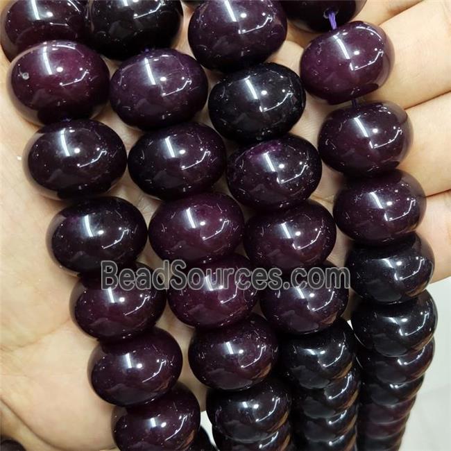 Darkred Jade Beads Dye Smooth Rondelle