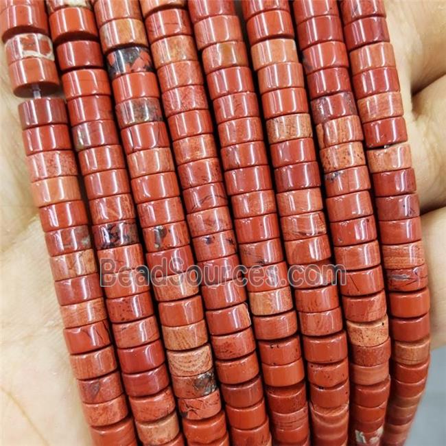 Natural Red Jasper Heishi Beads