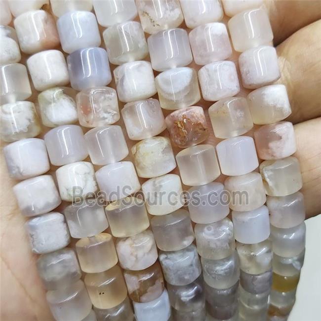 Natural Cherry Agate Tube Beads Sakura