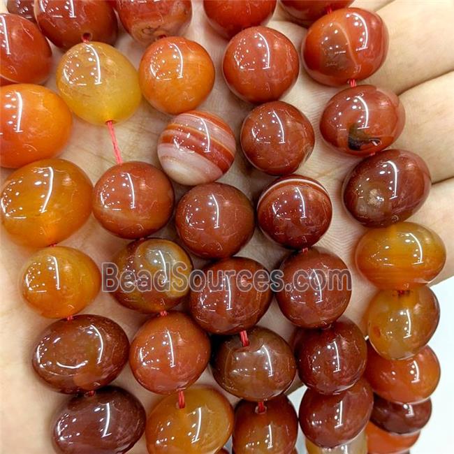 Natural Stripe Agate Egg Beads Orange Dye