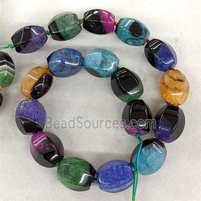 Natural Druzy Agate Carambola Beads Dye Mixed Color