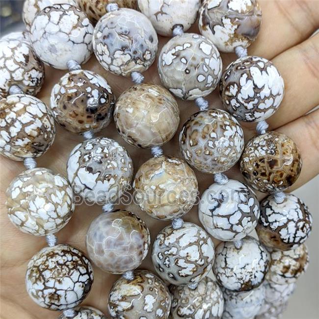 Natural Agate Beads Dye Faceted Round