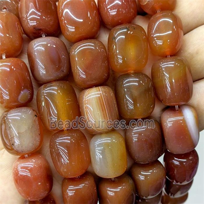 Natural Stripe Agate Tube Beads Red Dye