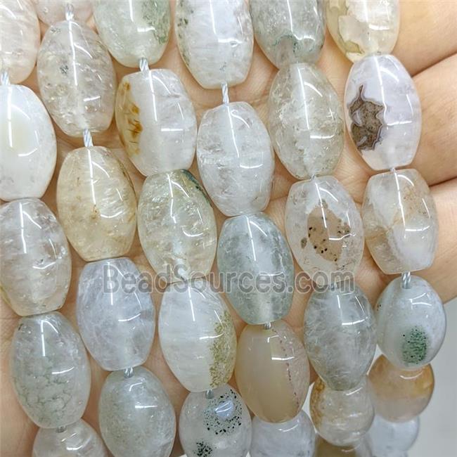 Druzy Agate Rice Beads Natural Color