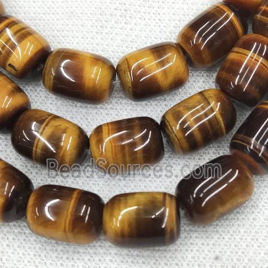 Tiger eye stone barrel beads, A-grade