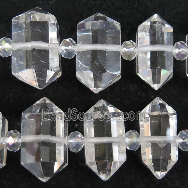 AA grade Clear Crystal Quartz point bullet beads