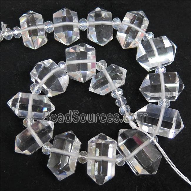 AA grade Clear Crystal Quartz point bullet beads