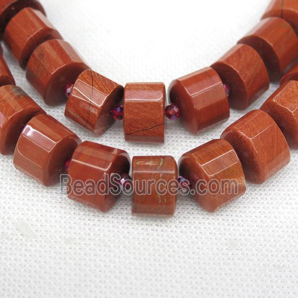 Red Jasper triangle beads, faceted