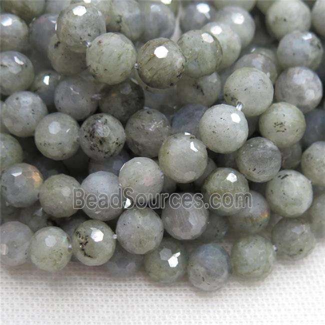 Labradorite beads, faceted round