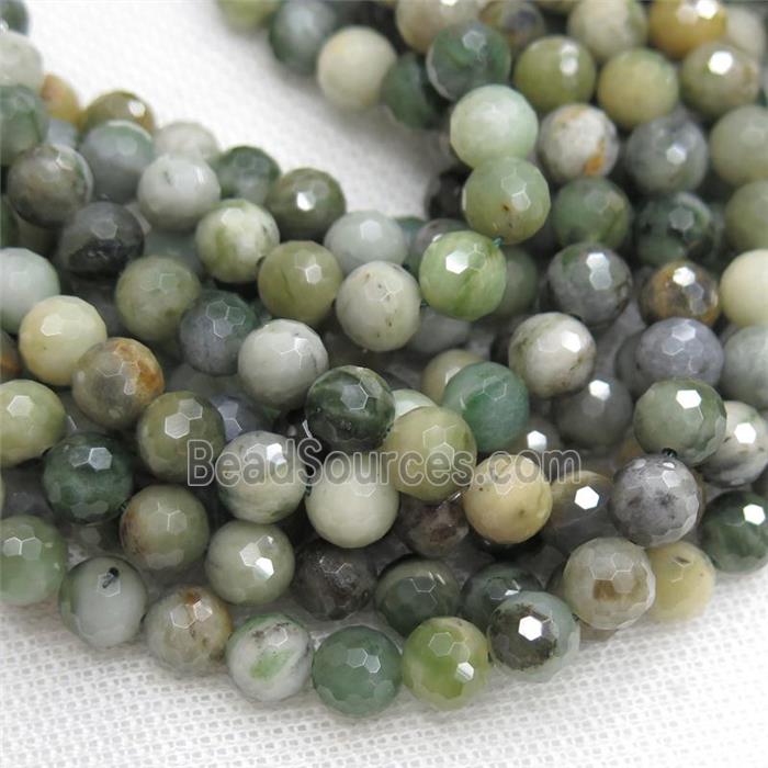 natural Sinkiang Jadeite Beads, green, round