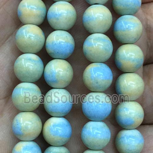 dichromatic round Alashan Agate Beads