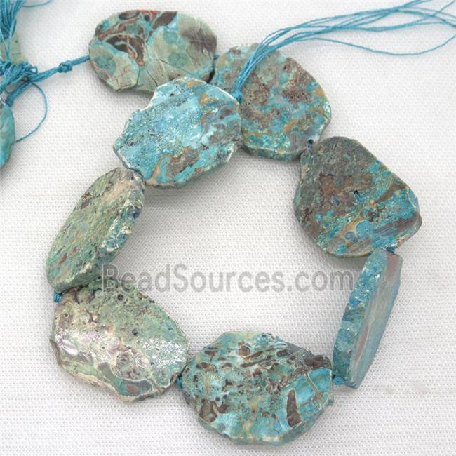 blue Ocean Jasper slab beads