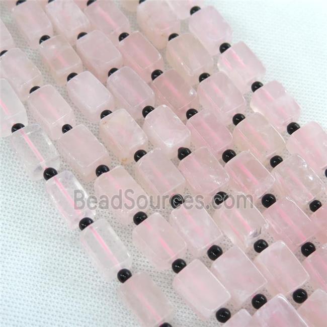 Rose Quartz Cuboid beads