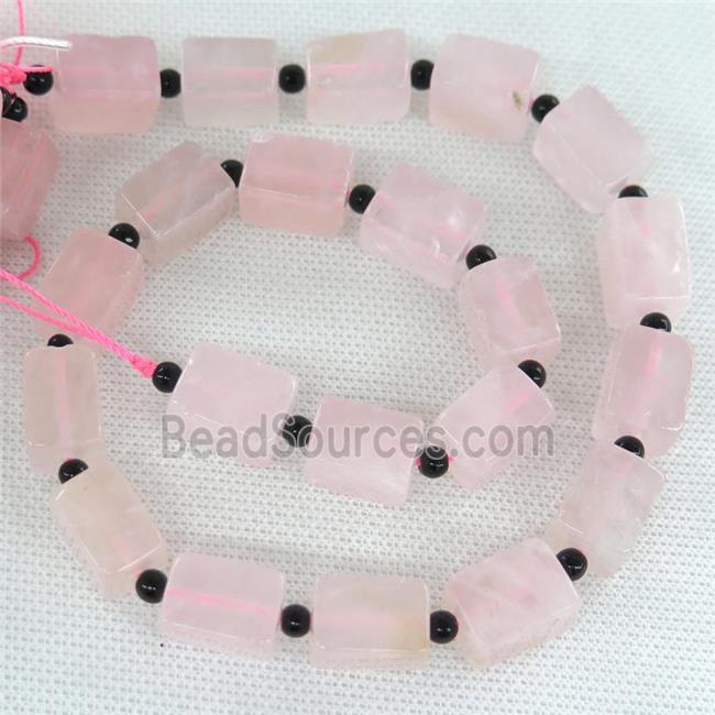 Rose Quartz Cuboid beads