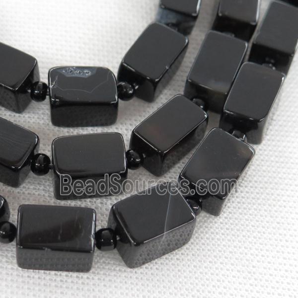 black Agate Cuboid beads