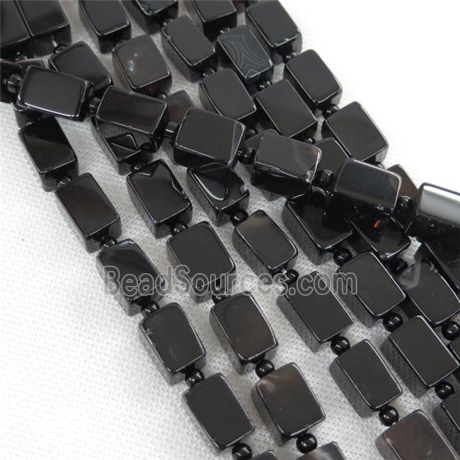 black Agate Cuboid beads