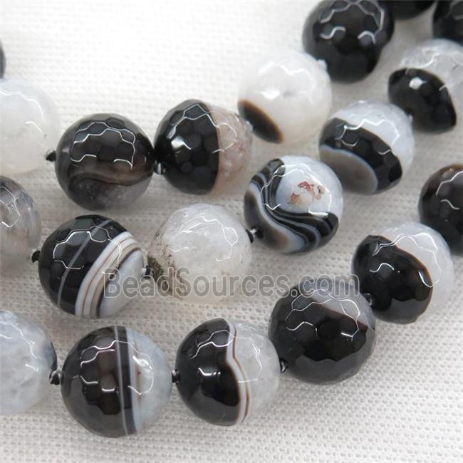 faceted round Agate Druzy beads