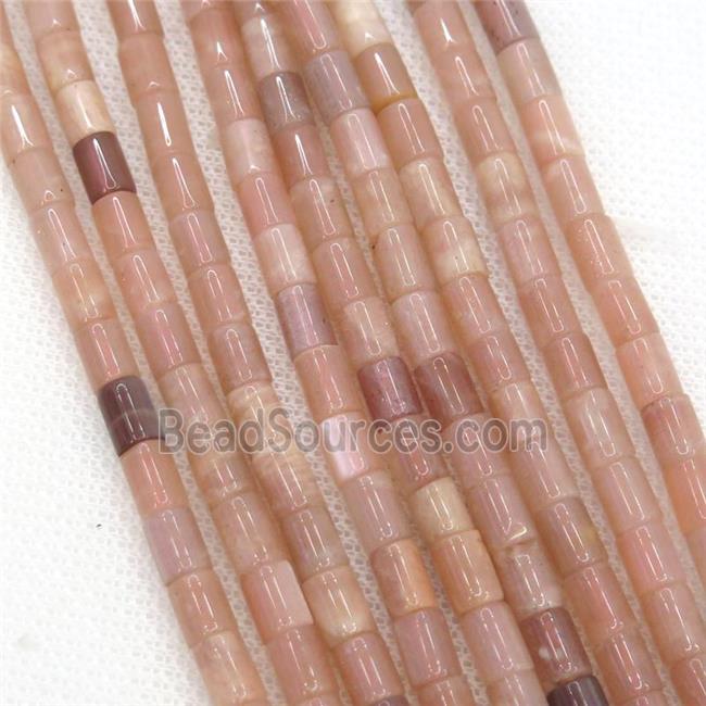 peach Moonstone column beads