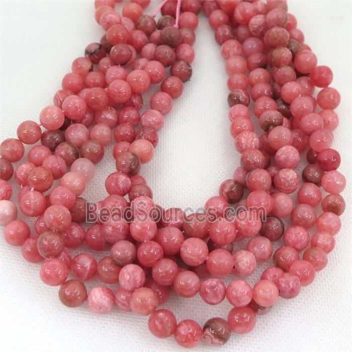Argentine Rhodonite Beads, round, pink