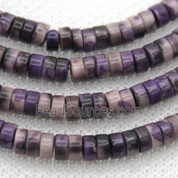 purple Rainforest jasper heishi beads