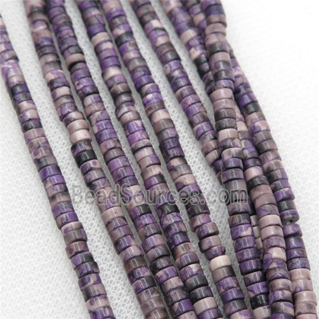 purple Rainforest jasper heishi beads