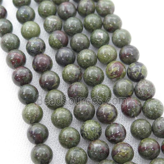 green dragon BloodStone Beads, round