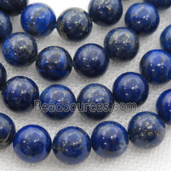 round Lapis Beads, blue treated