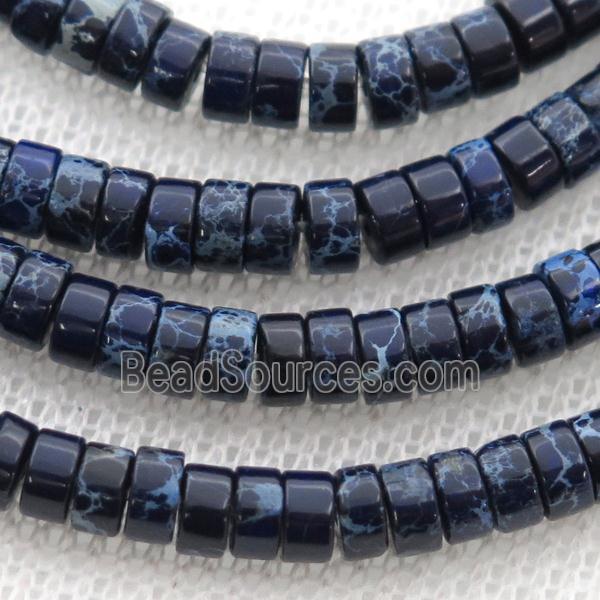 darkblue Imperial Jasper heishi beads