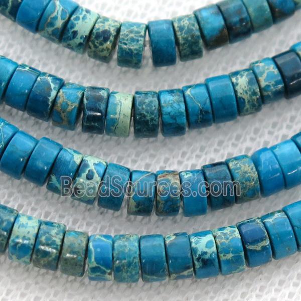 blue Imperial Jasper heishi beads