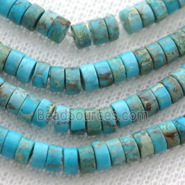 aqua Imperial Jasper heishi beads