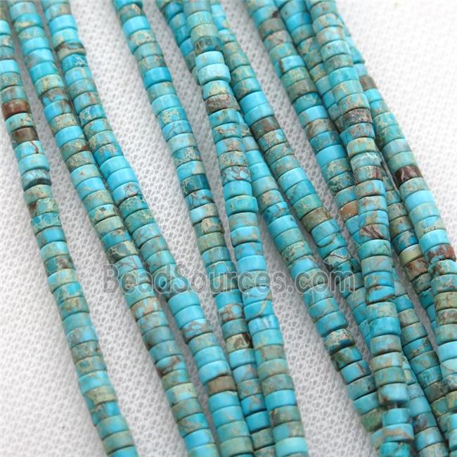 aqua Imperial Jasper heishi beads