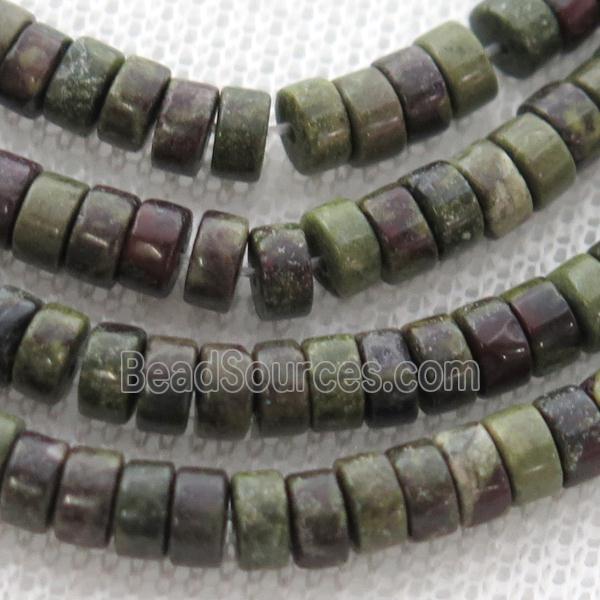 green Cuprite heishi beads