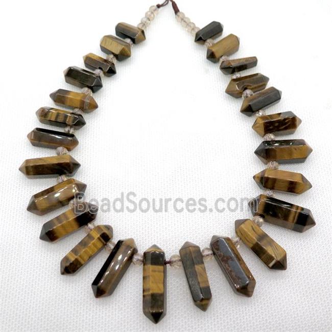 Tiger eye stone bullet beads