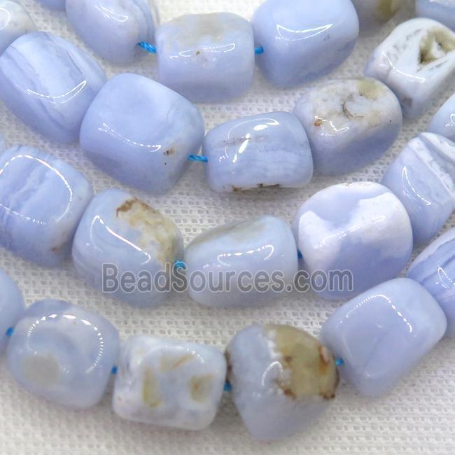 blue lace agate nugget beads, freeform