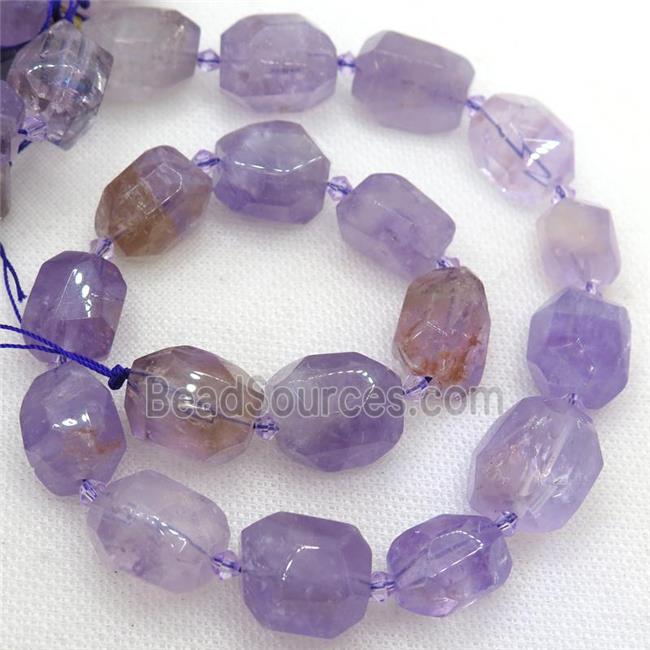 purple Ametrine nugget beads, faceted freeform