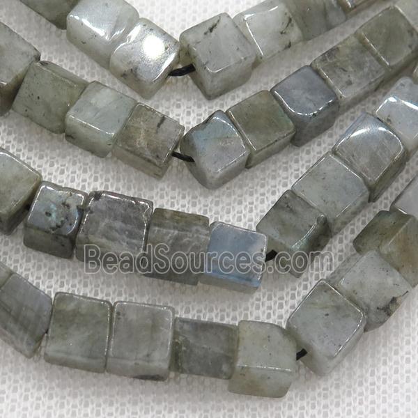 Labradorite cube beads