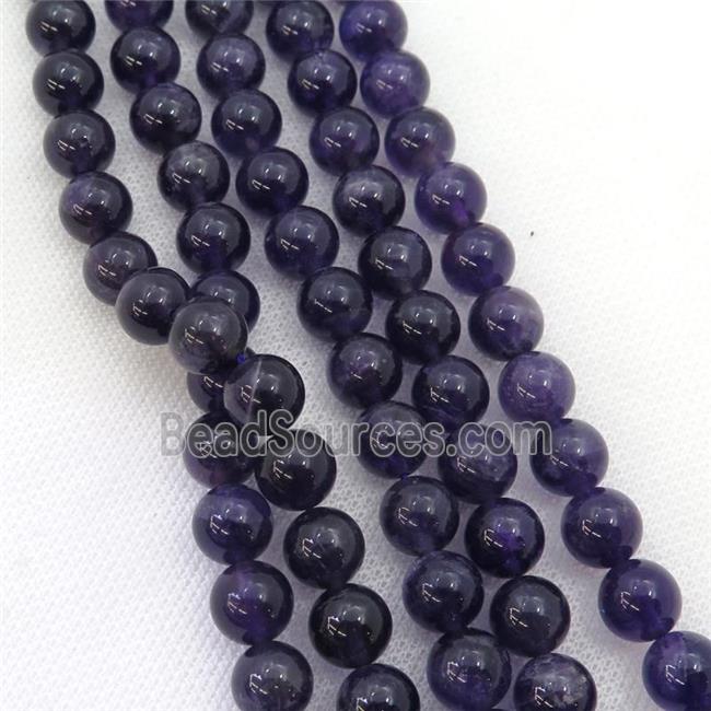 purple Amethyst Beads, round