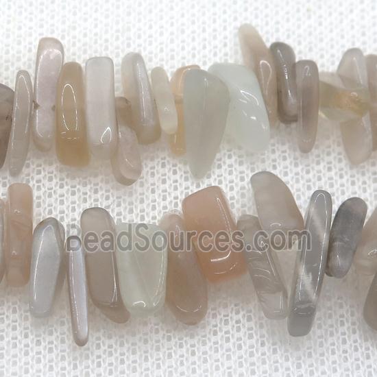 grey MoonStone chip beads