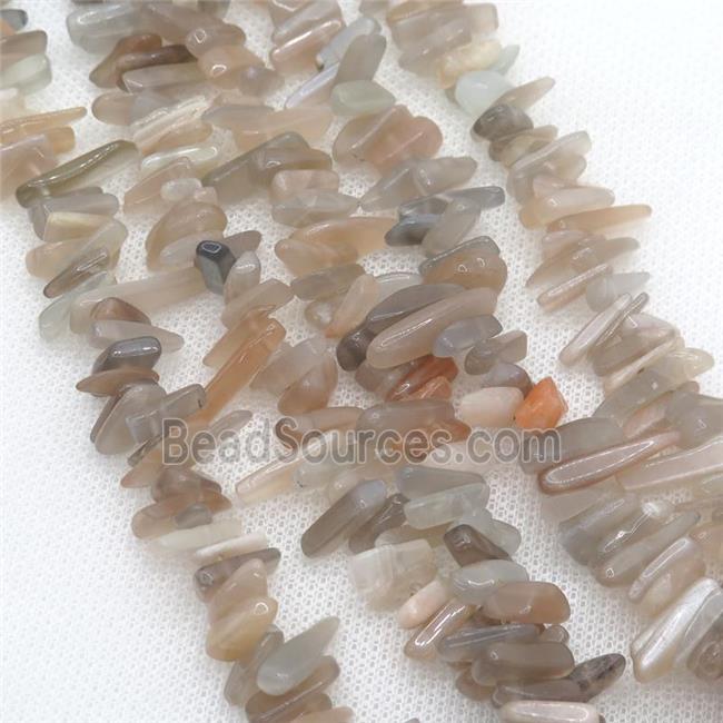 grey MoonStone chip beads