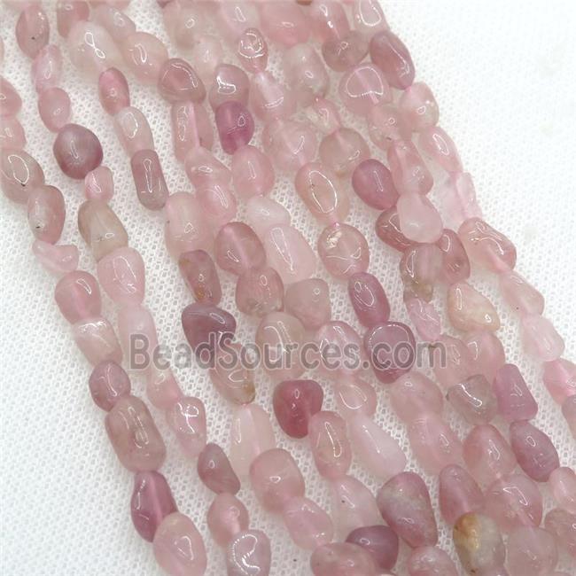 Pink Madagascar Rose Quartz Beads Chip