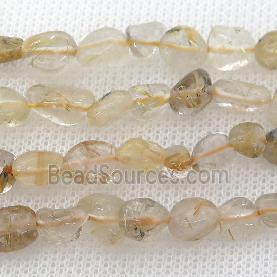 Rutilated Quartz chip beads