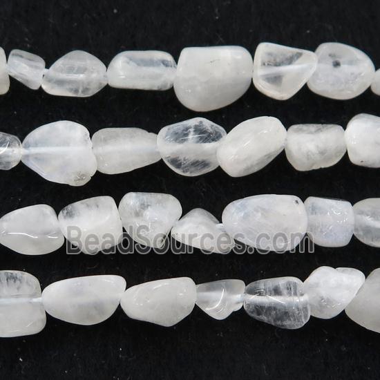 white MoonStone chip beads