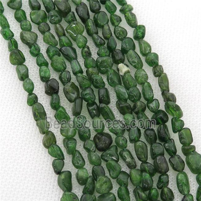 green Diopside chip beads