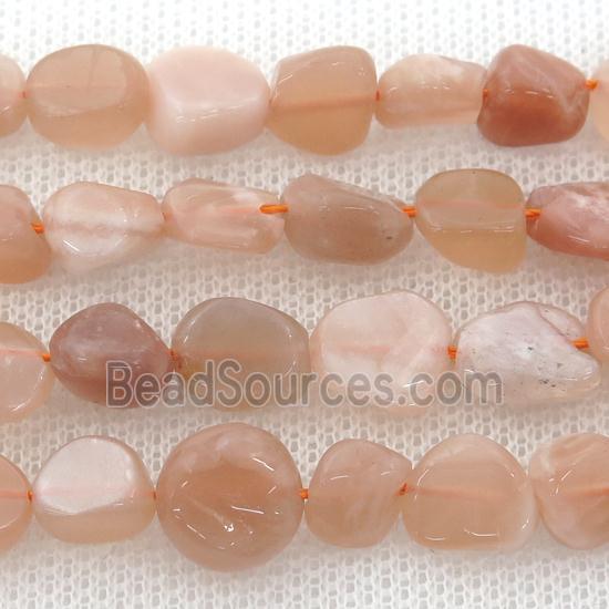 peach SunStone chip beads