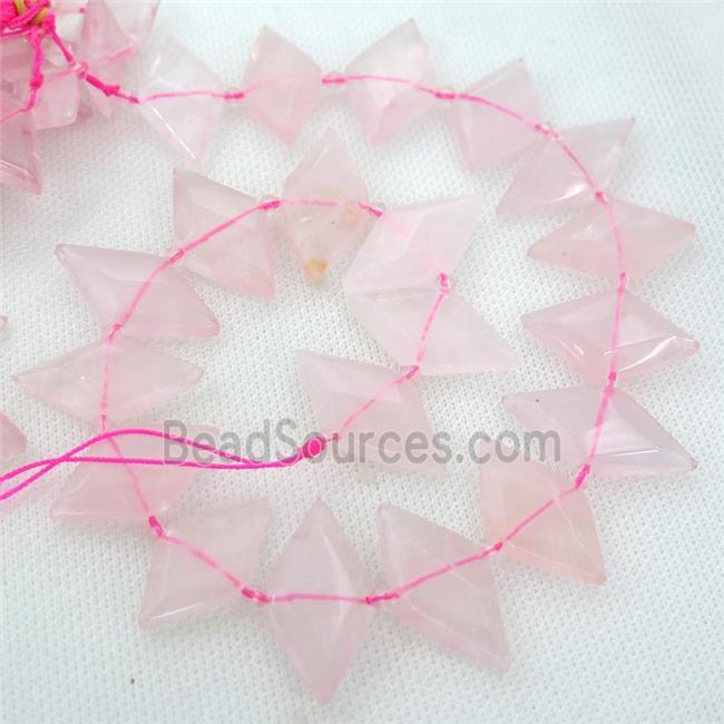 Rose Quartz rhombic beads