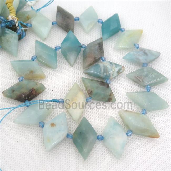 Chinese Amazonite rhombic beads