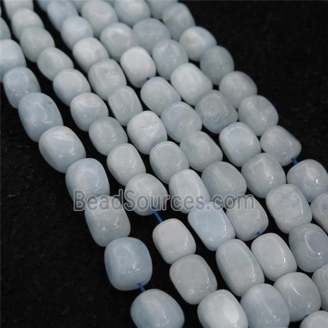 blue Aquamarine beads, freeform