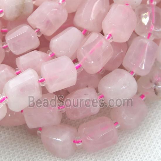 Rose Quartz beads, freeform