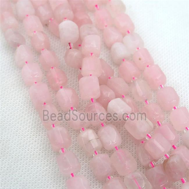 Rose Quartz beads, freeform