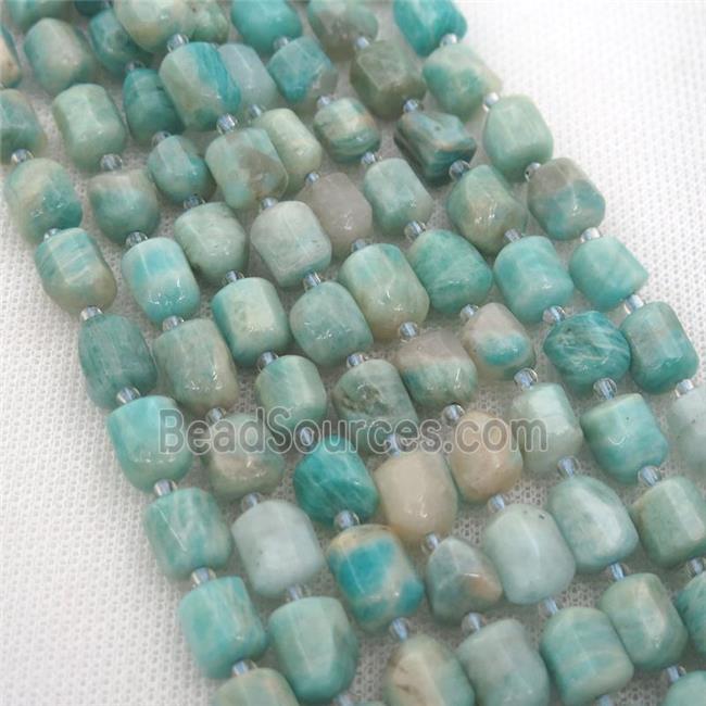 green Amazonite beads, freeform